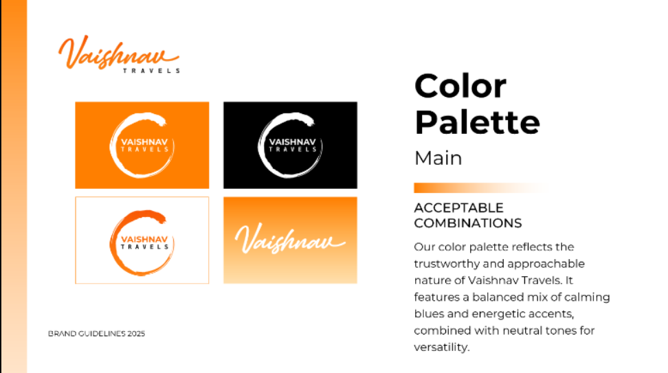 Vaishnav Travels branding